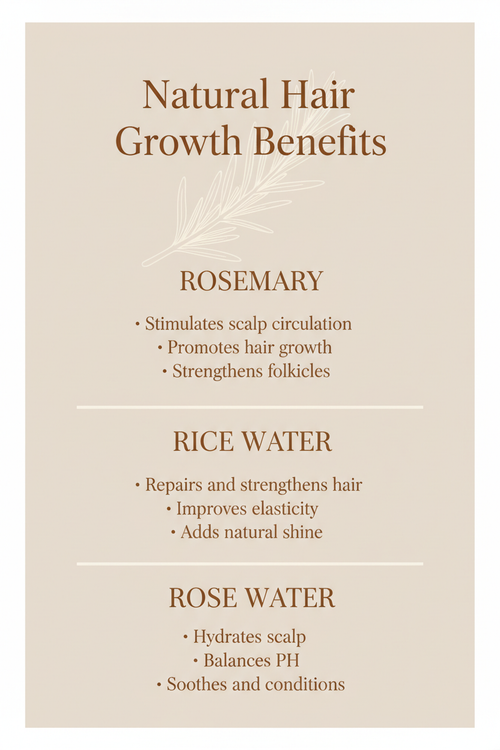 Simple elegant hair benefits card